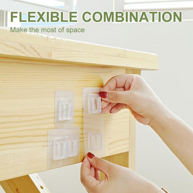 Dwustronne haczyki samoprzylepne do przechowywania bez wiercenia