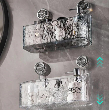 Praktická nástenná polica bez vŕtania do kúpeľne